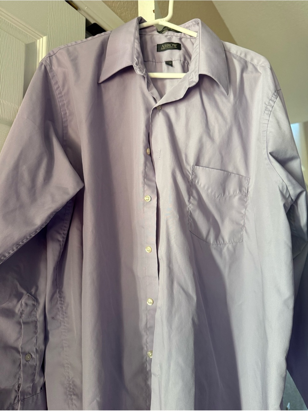 Arrow Men's Light Lavender Long-Sleeve Dress Shirt